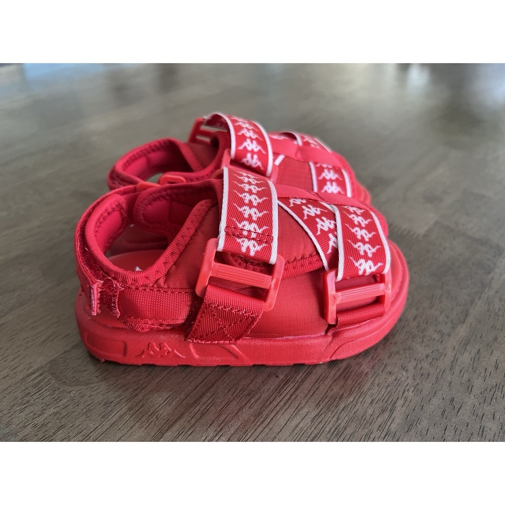 Kappa 222 Banda Mitel 2 Sandals - Red Flame-White - Child Kids Size 10c‎